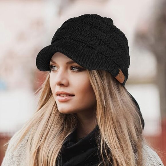 CC Beanie Black Brim Cap - Picture 1 of 10